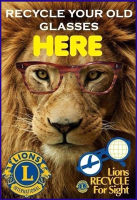 We accept Rx glasses for the Apple Valley Lions Club!