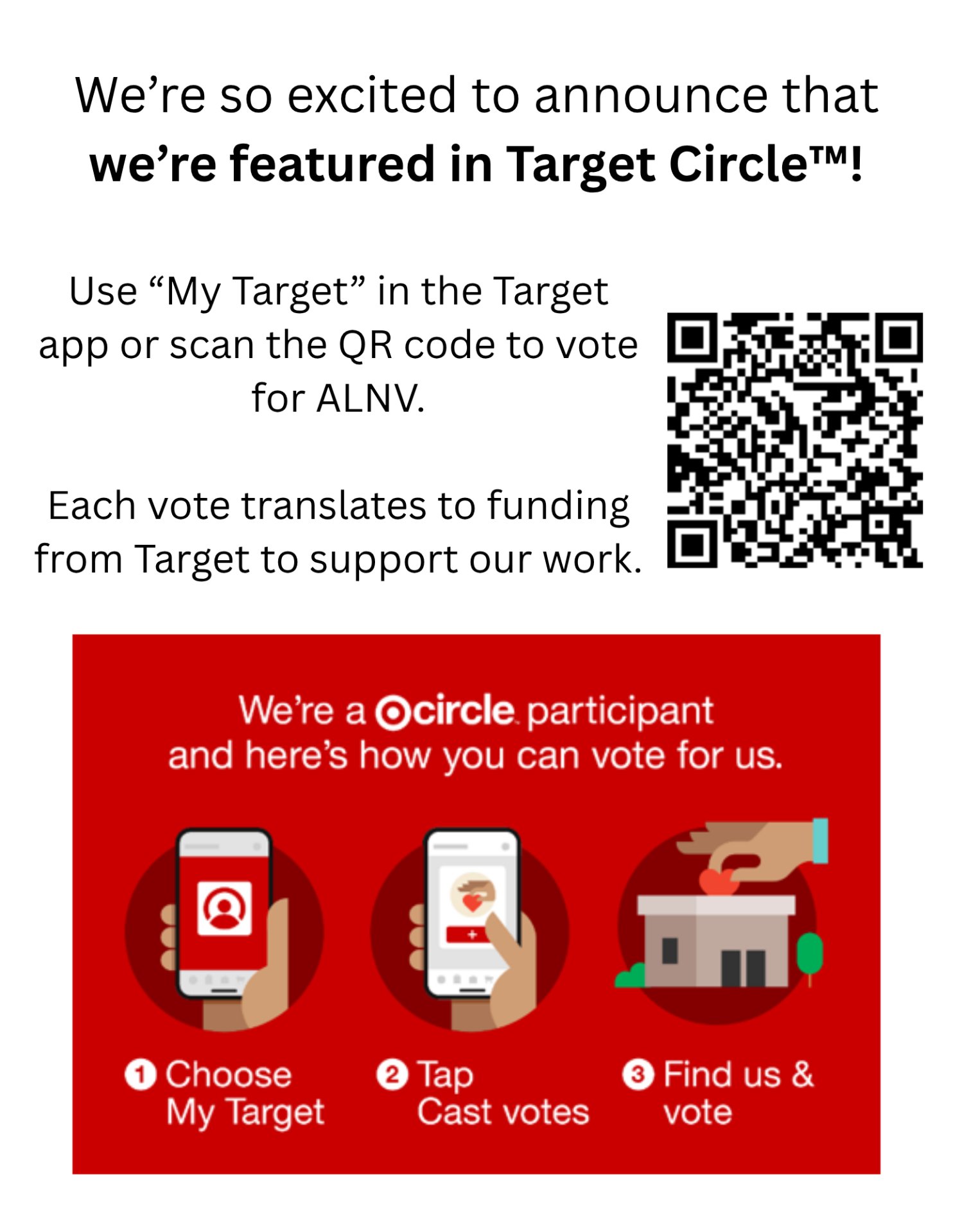 Vote for Us through Target Circle!